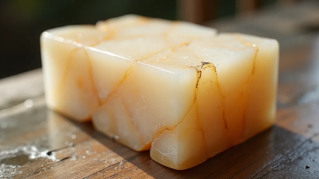 Raw alabaster block