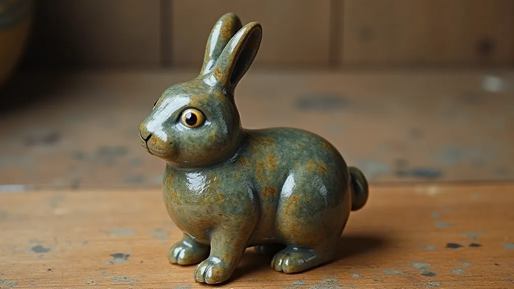 Finished soapstone animal sculpture