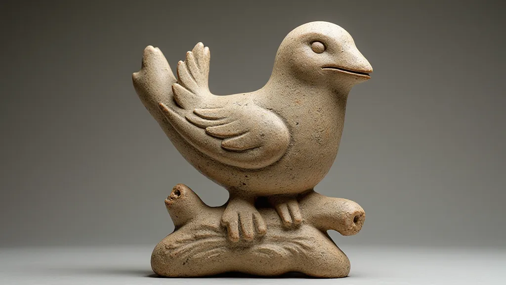 Sandstone sculpture of a bird