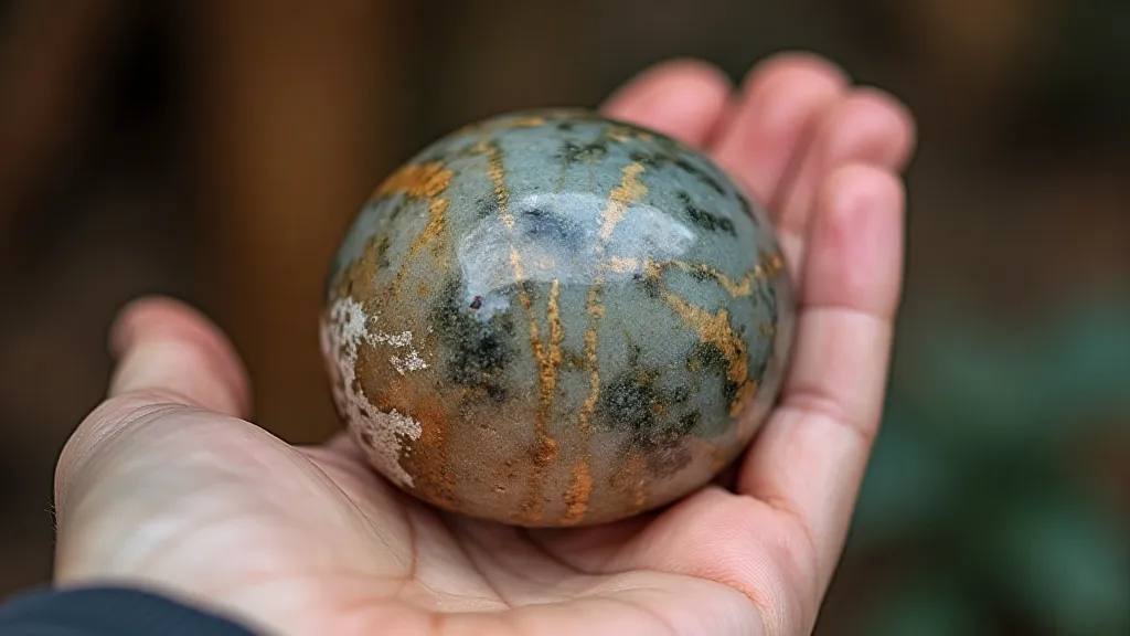 Close-up of polished soapstone